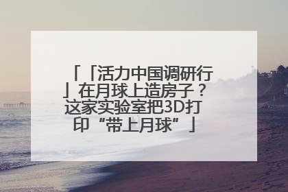「活力中国调研行」在月球上造房子？这家实验室把3D打印“带上月球”