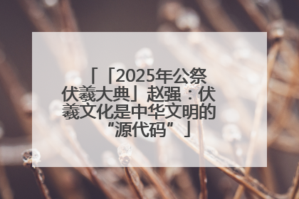 「2025年公祭伏羲大典」赵强：伏羲文化是中华文明的“源代码”