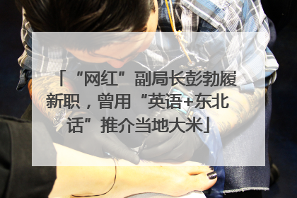 “网红”副局长彭勃履新职，曾用“英语+东北话”推介当地大米