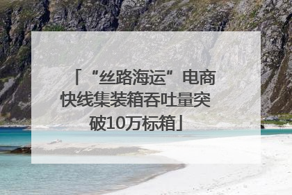 “丝路海运”电商快线集装箱吞吐量突破10万标箱