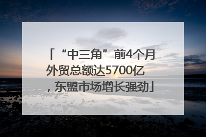 “中三角”前4个月外贸总额达5700亿，东盟市场增长强劲