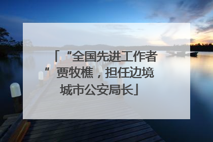 “全国先进工作者”贾牧樵，担任边境城市公安局长