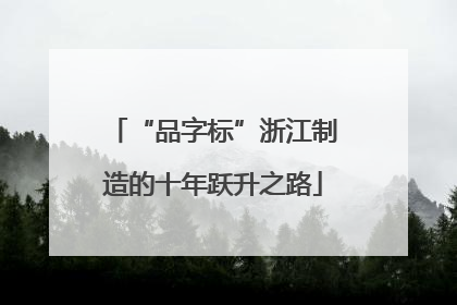 “品字标”浙江制造的十年跃升之路