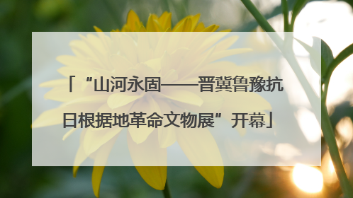 “山河永固——晋冀鲁豫抗日根据地革命文物展”开幕