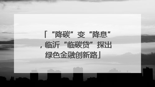 “降碳”变“降息”，临沂“临碳贷”探出绿色金融创新路