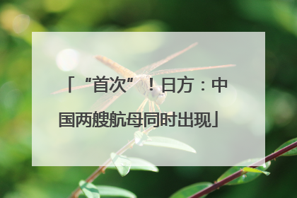 “首次”！日方：中国两艘航母同时出现