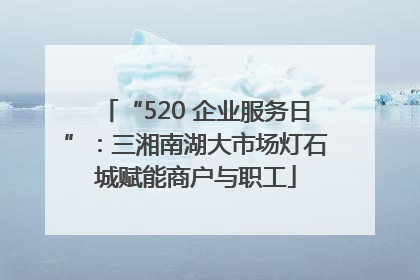 “520 企业服务日”：三湘南湖大市场灯石城赋能商户与职工