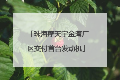 珠海摩天宇金湾厂区交付首台发动机
