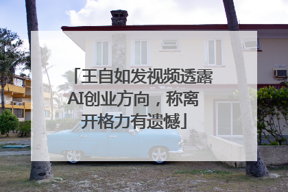 王自如发视频透露AI创业方向，称离开格力有遗憾
