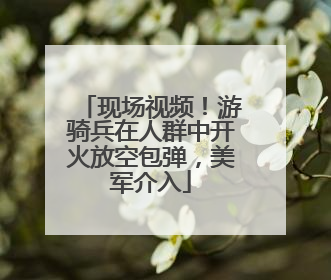 现场视频！游骑兵在人群中开火放空包弹，美军介入