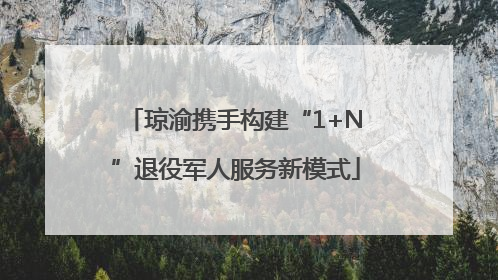 琼渝携手构建“1+N”退役军人服务新模式