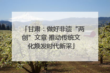甘肃：做好非遗“两创”文章 推动传统文化焕发时代新采