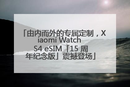 由内而外的专属定制，Xiaomi Watch S4 eSIM「15 周年纪念版」震撼登场