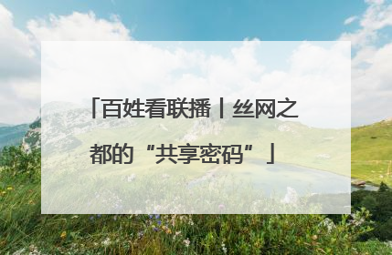 百姓看联播丨丝网之都的“共享密码”