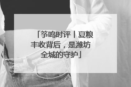 筝鸣时评丨夏粮丰收背后，是潍坊全城的守护