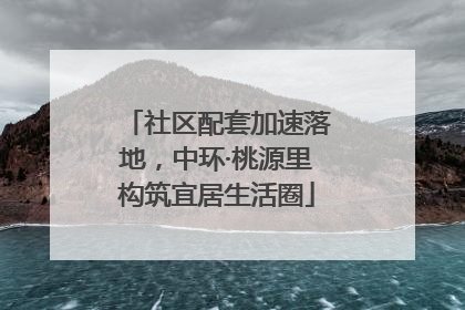 社区配套加速落地，中环·桃源里构筑宜居生活圈