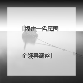 福建一省属国企领导调整