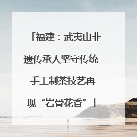 福建：武夷山非遗传承人坚守传统 手工制茶技艺再现“岩骨花香”
