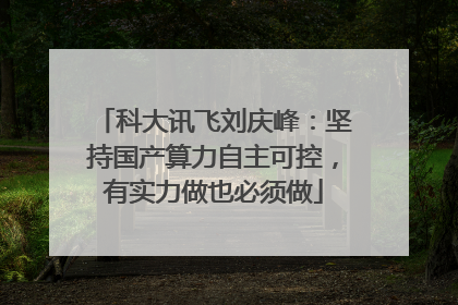 科大讯飞刘庆峰：坚持国产算力自主可控，有实力做也必须做