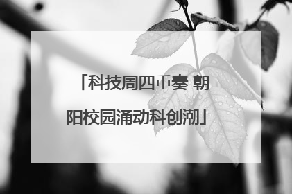 科技周四重奏 朝阳校园涌动科创潮