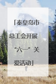 秦皇岛市总工会开展“六一”关爱活动
