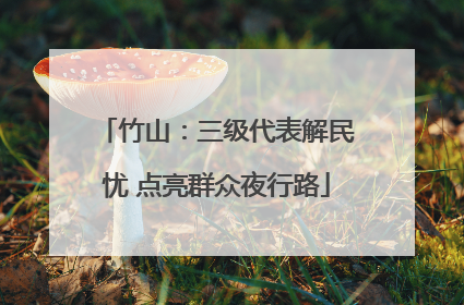 竹山：三级代表解民忧 点亮群众夜行路