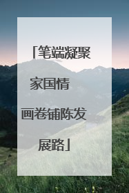 笔端凝聚家国情  画卷铺陈发展路