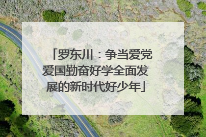 罗东川：争当爱党爱国勤奋好学全面发展的新时代好少年
