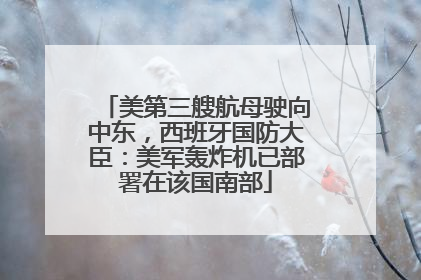 美第三艘航母驶向中东，西班牙国防大臣：美军轰炸机已部署在该国南部