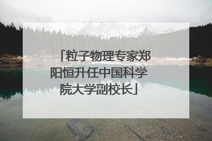 粒子物理专家郑阳恒升任中国科学院大学副校长