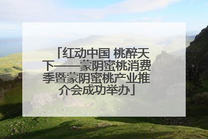 红动中国 桃醉天下——蒙阴蜜桃消费季暨蒙阴蜜桃产业推介会成功举办