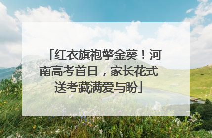 红衣旗袍擎金葵！河南高考首日，家长花式送考藏满爱与盼