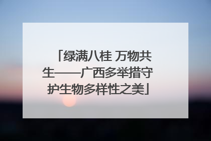 绿满八桂 万物共生——广西多举措守护生物多样性之美