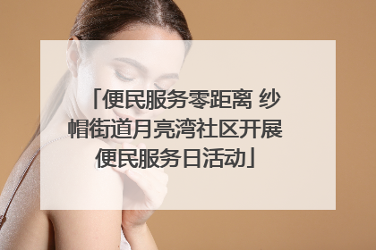 便民服务零距离 纱帽街道月亮湾社区开展便民服务日活动