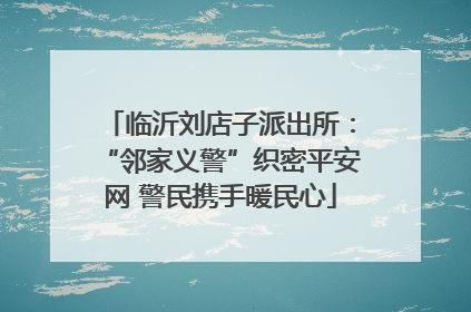 临沂刘店子派出所：“邻家义警”织密平安网 警民携手暖民心