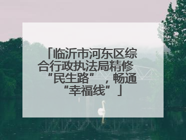 临沂市河东区综合行政执法局精修“民生路”，畅通“幸福线”