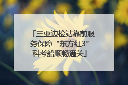 三亚边检站靠前服务保障“东方红3”科考船顺畅通关