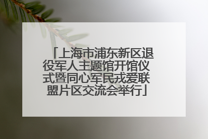 上海市浦东新区退役军人主题馆开馆仪式暨同心军民戎爱联盟片区交流会举行