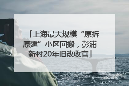 上海最大规模“原拆原建”小区回搬，彭浦新村20年旧改收官