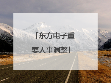 东方电子重要人事调整