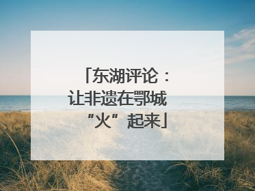 东湖评论：让非遗在鄂城“火”起来