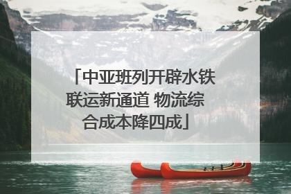 中亚班列开辟水铁联运新通道 物流综合成本降四成