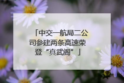 中交一航局二公司参建两条高速荣登“真武阁”