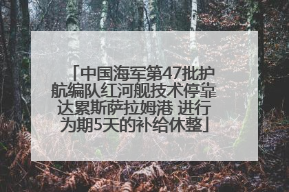 中国海军第47批护航编队红河舰技术停靠达累斯萨拉姆港 进行为期5天的补给休整