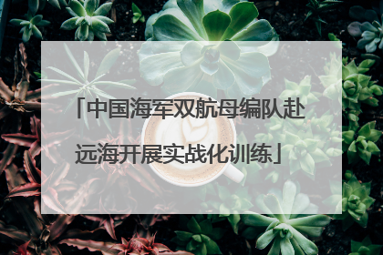 中国海军双航母编队赴远海开展实战化训练