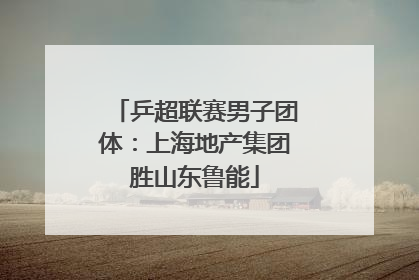 乒超联赛男子团体：上海地产集团胜山东鲁能
