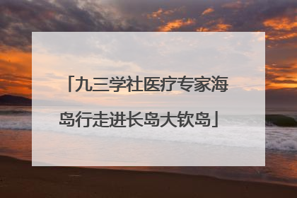 九三学社医疗专家海岛行走进长岛大钦岛