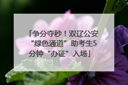 争分夺秒！双辽公安“绿色通道”助考生5分钟“办证”入场