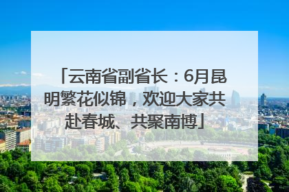 云南省副省长：6月昆明繁花似锦，欢迎大家共赴春城、共聚南博