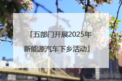 五部门开展2025年新能源汽车下乡活动